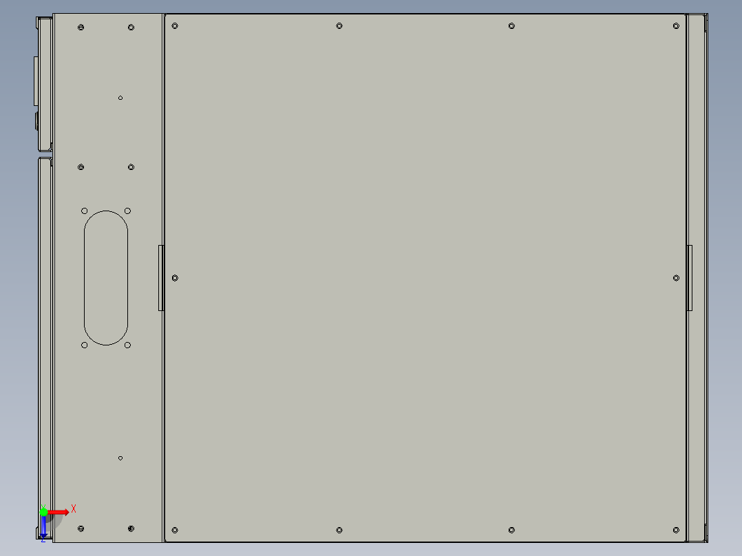 750X840X1600计量柜俯视图