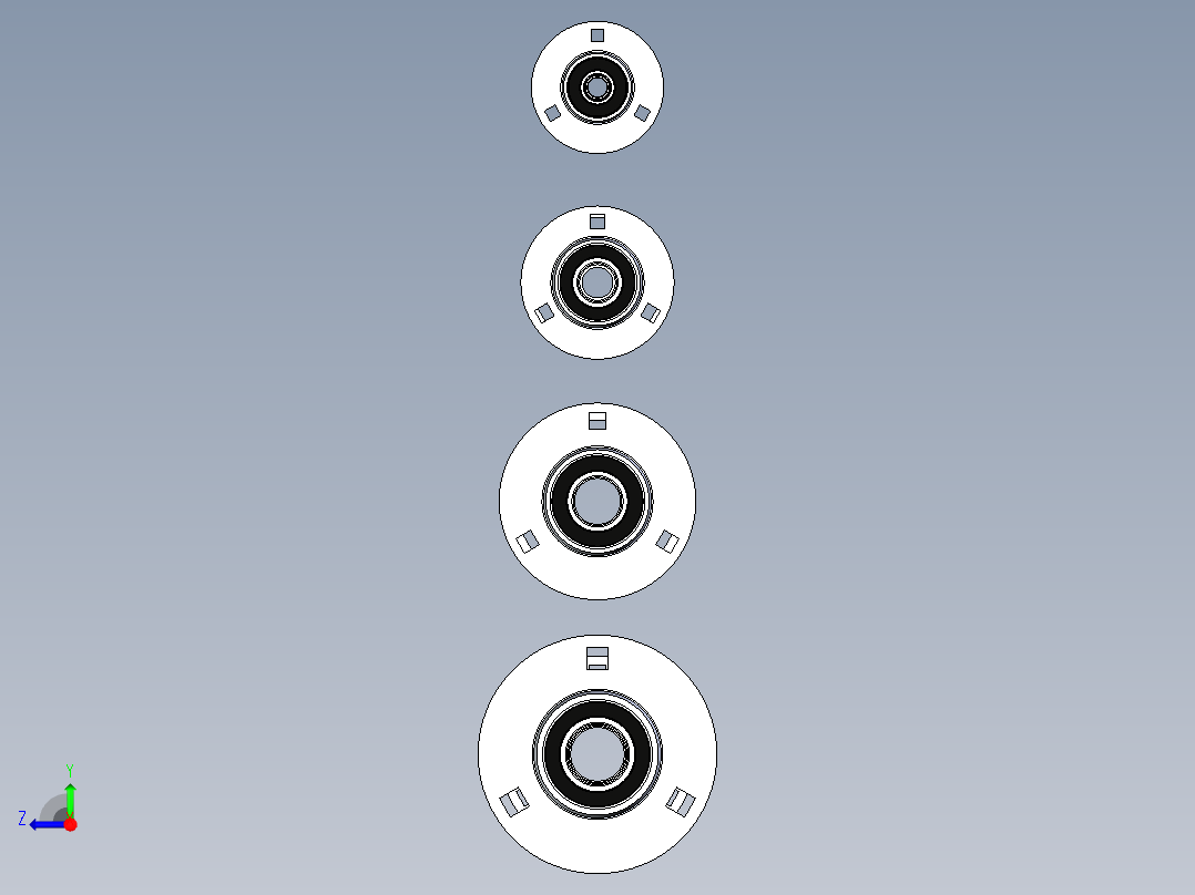 24种SBPF200带座轴承右视图