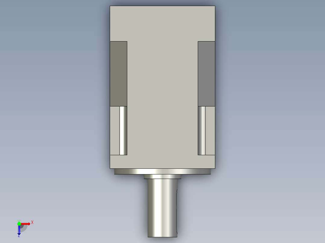 PGL142-20(配合松下15KW高惯量伺服马达俯视图