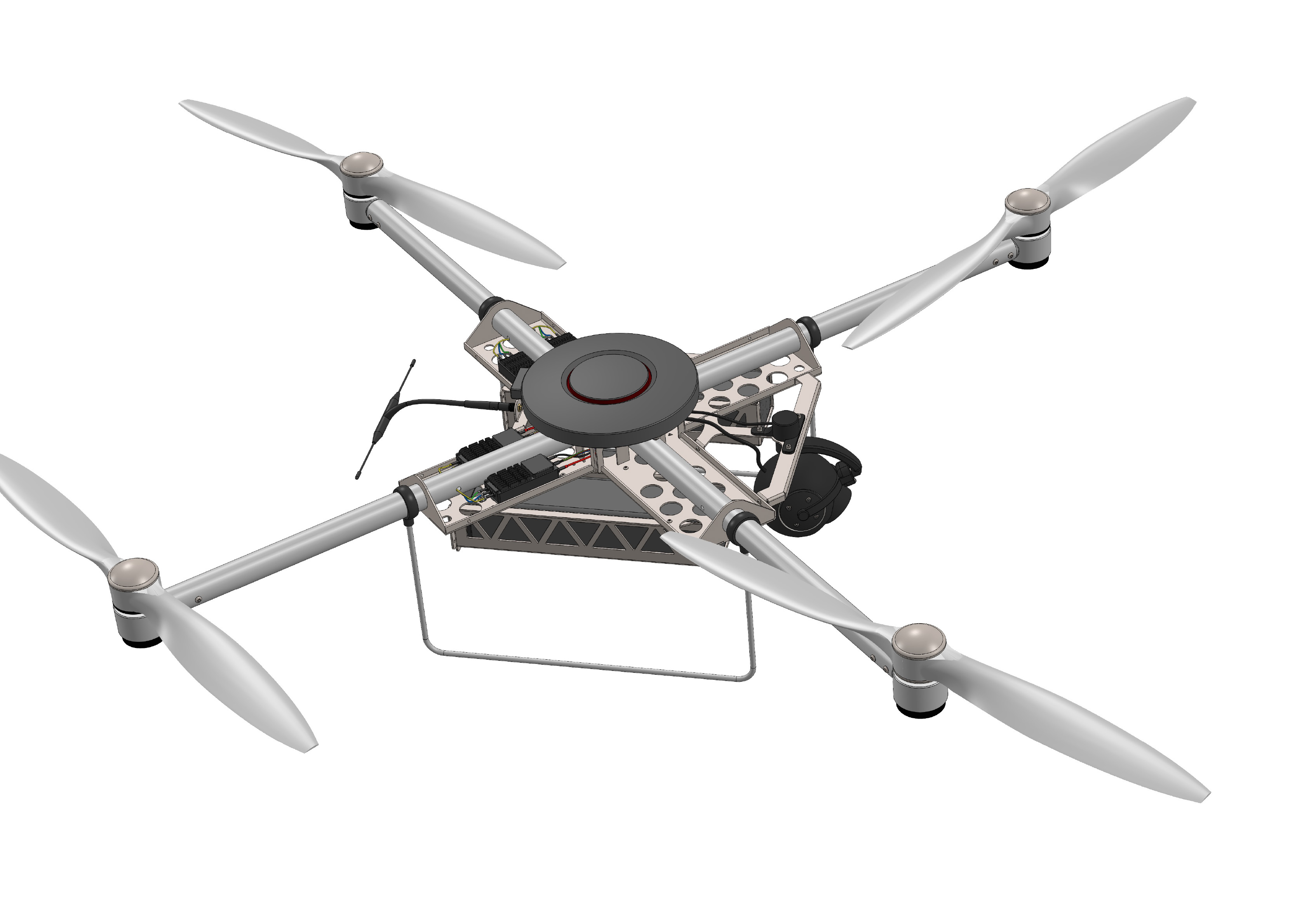 DMC-20四轴无人机结构3D图纸 STEP格式