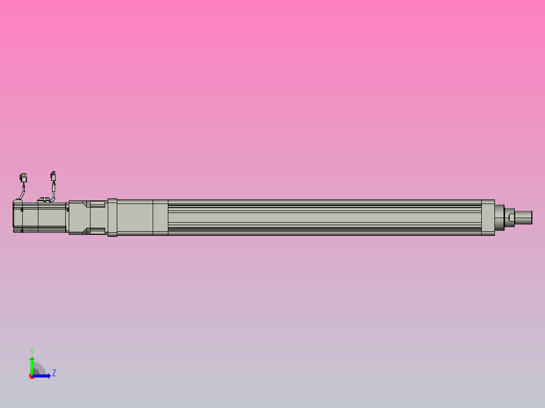 轻载电动缸TPA-ESR80-2510C-L700-M-W-P75-JX-C3左视图