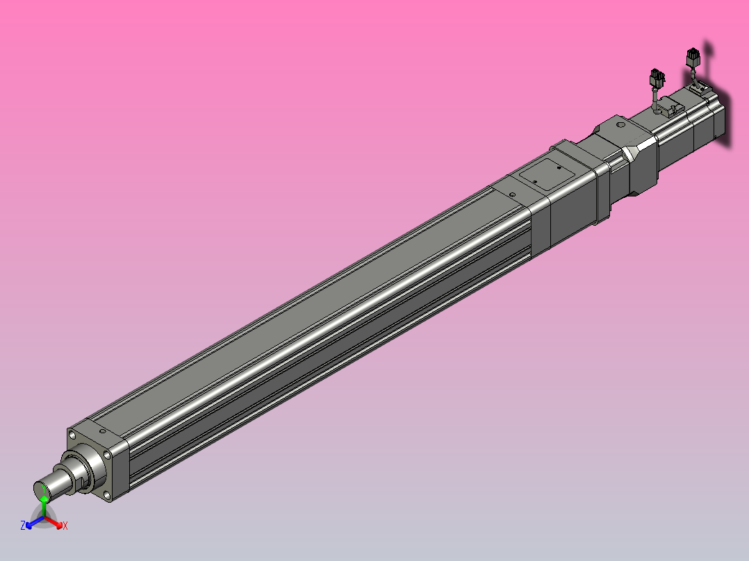 轻载电动缸TPA-ESR80-2510C-L700-M-W-P75-JX-C3正等轴测图