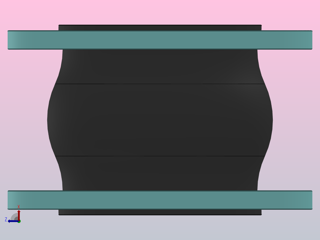 KXT型可曲挠橡胶接头[KXT-DN100]前视图