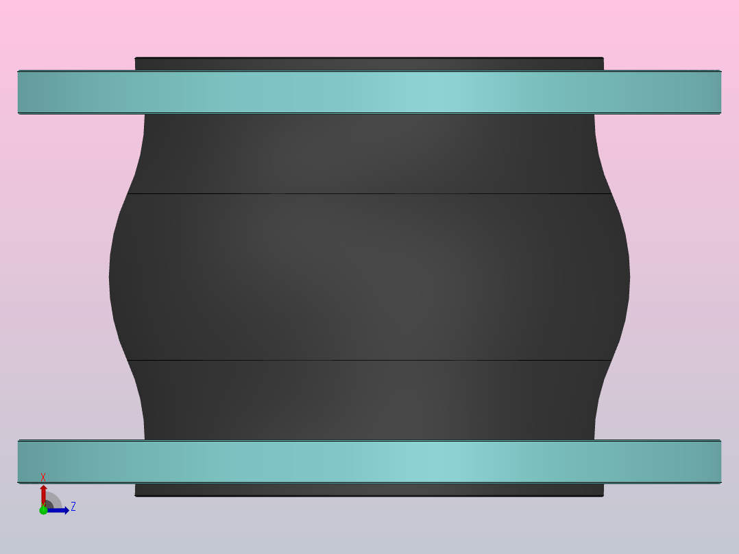 KXT型可曲挠橡胶接头[KXT-DN100]后视图