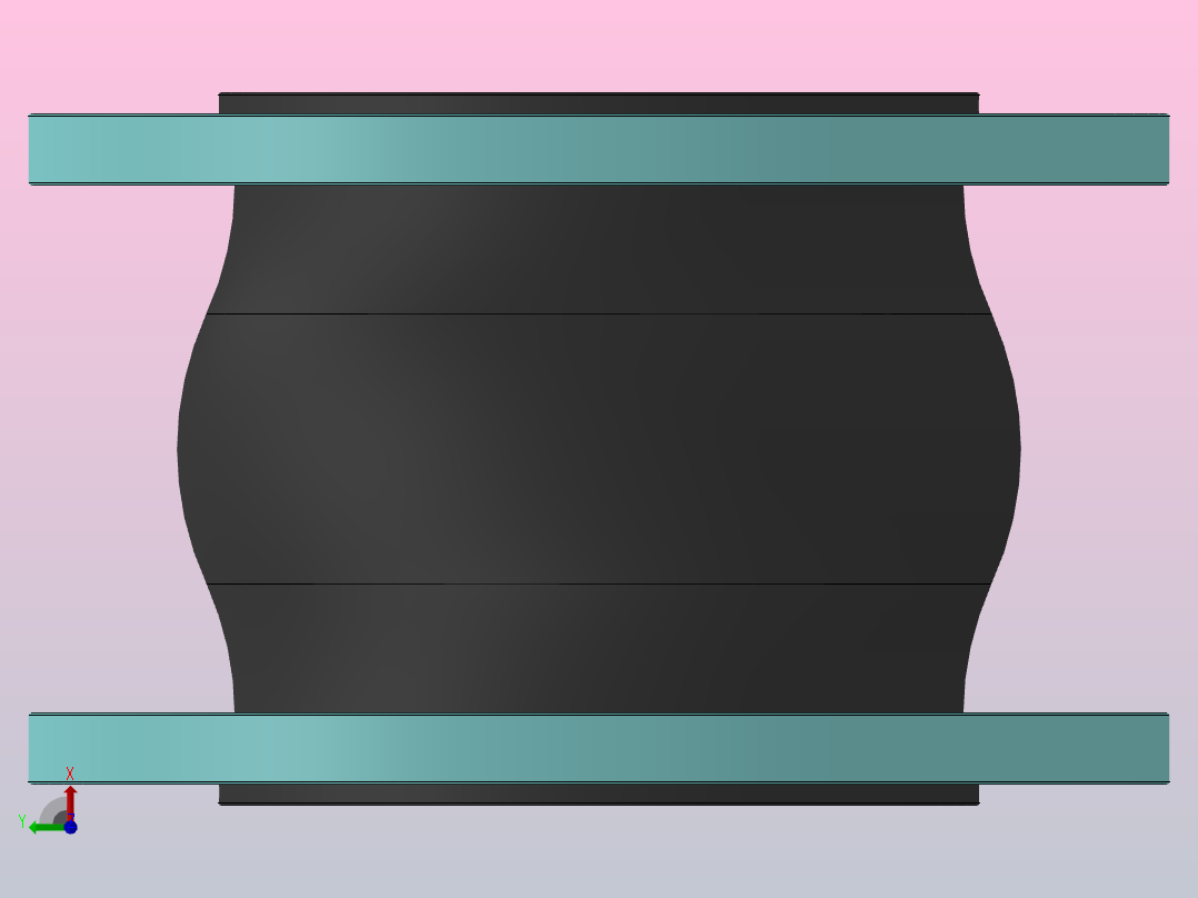 KXT型可曲挠橡胶接头[KXT-DN100]左视图