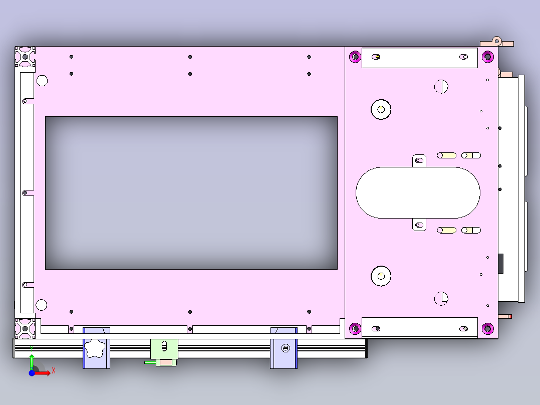 PCB板上板机接驳台前视图