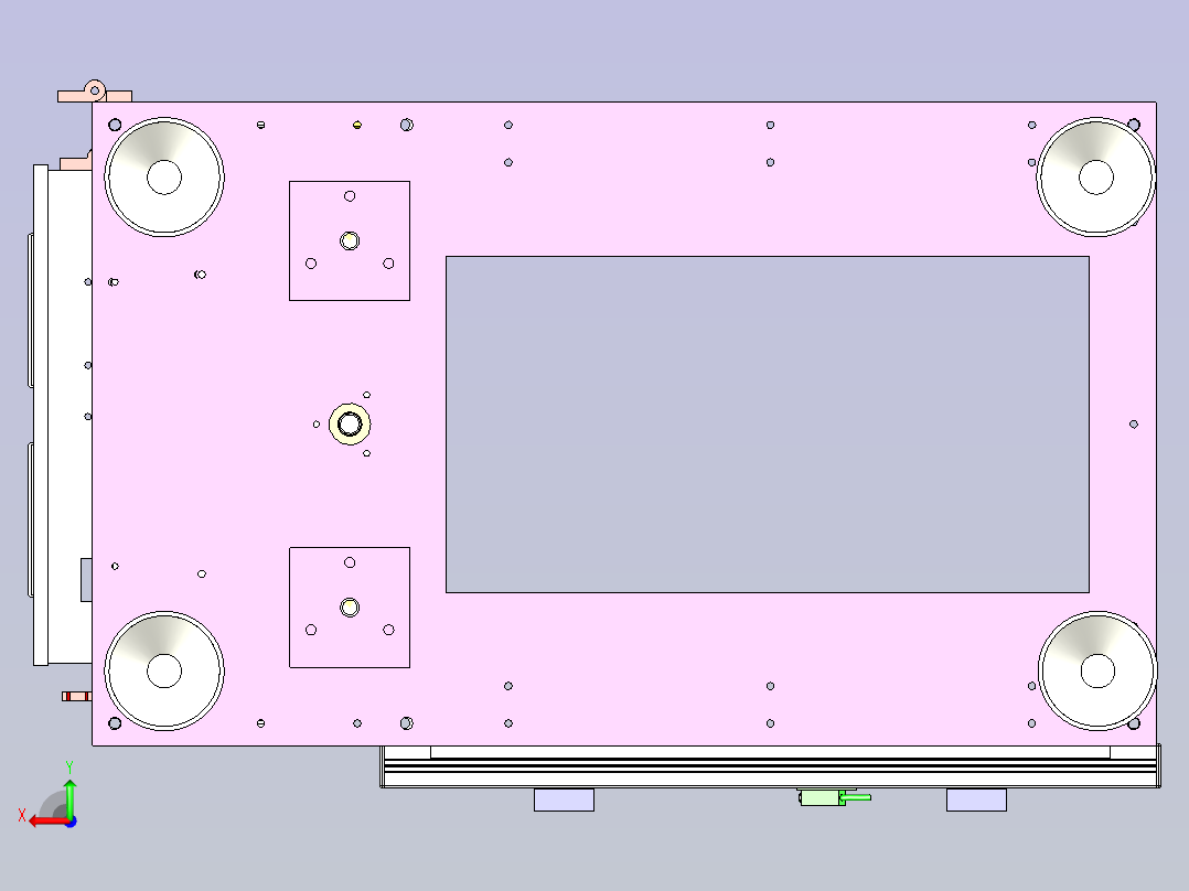 PCB板上板机接驳台后视图