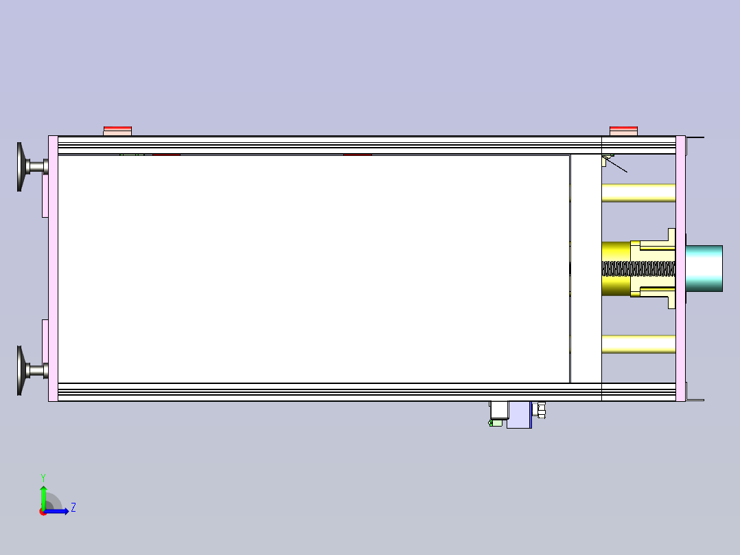 PCB板上板机接驳台左视图