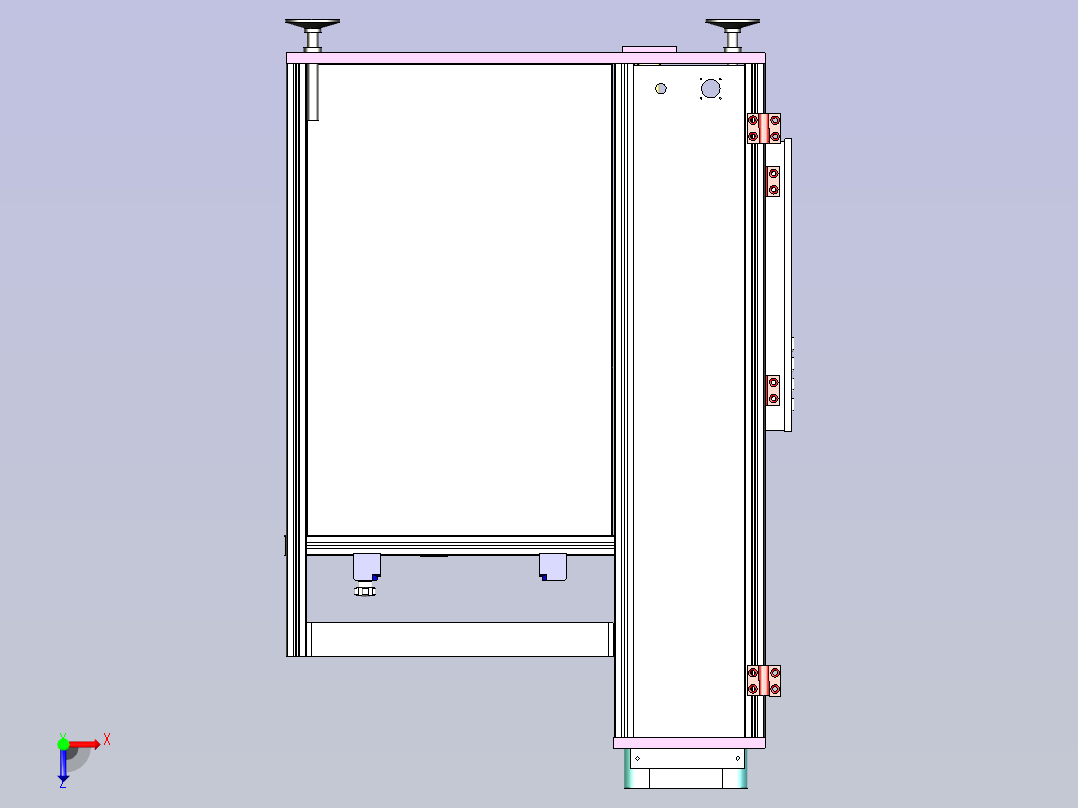 PCB板上板机接驳台俯视图