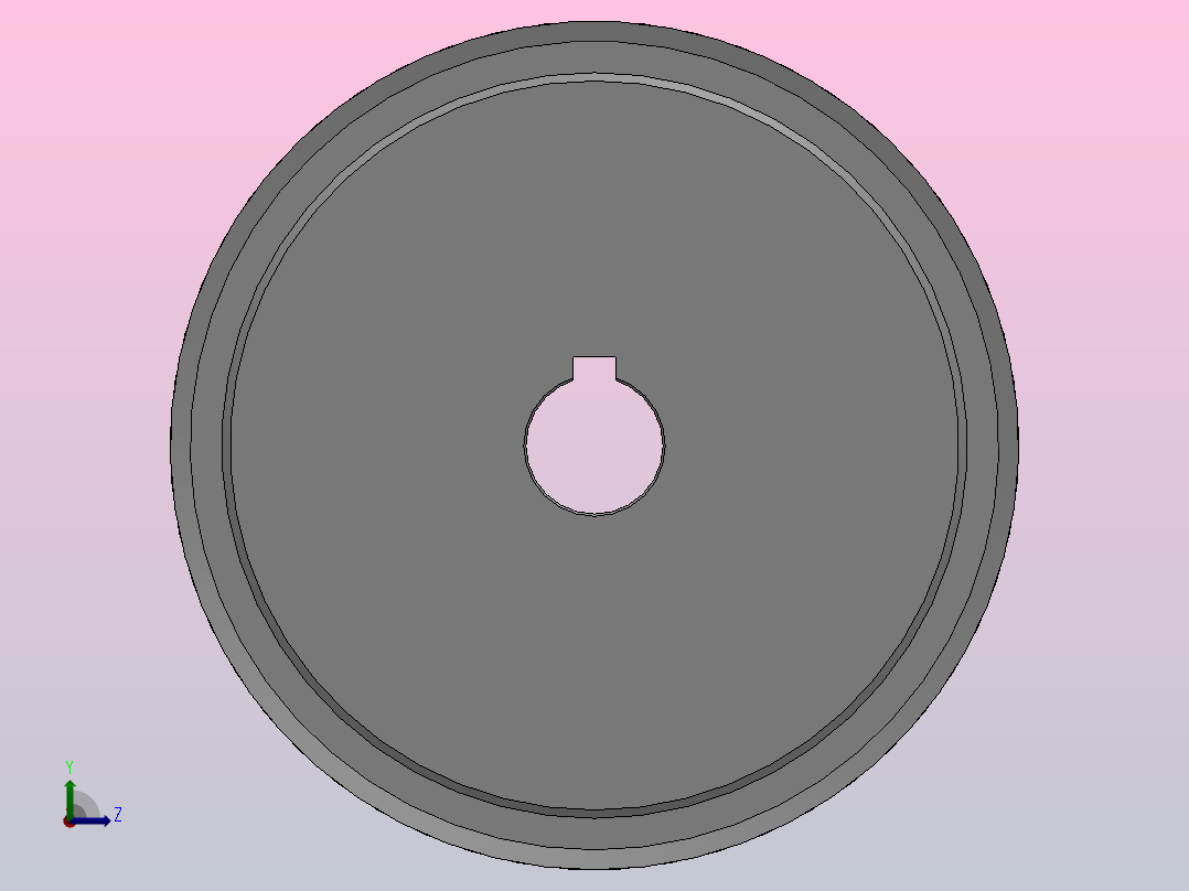 带顶丝键槽孔标准型圆弧形齿同步带轮5GT型_S5GTHK-60-12-dk16-A左视图