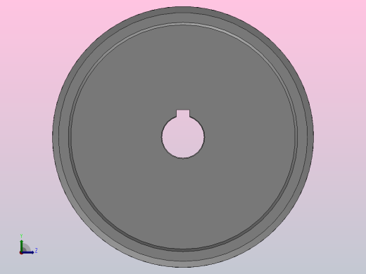 带顶丝键槽孔标准型圆弧形齿同步带轮5GT型_S5GTHK-60-12-dk16-A左视缩略图