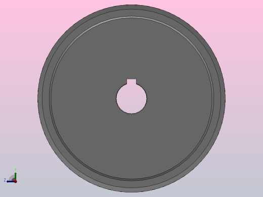 带顶丝键槽孔标准型圆弧形齿同步带轮5GT型_S5GTHK-60-12-dk16-A右视缩略图