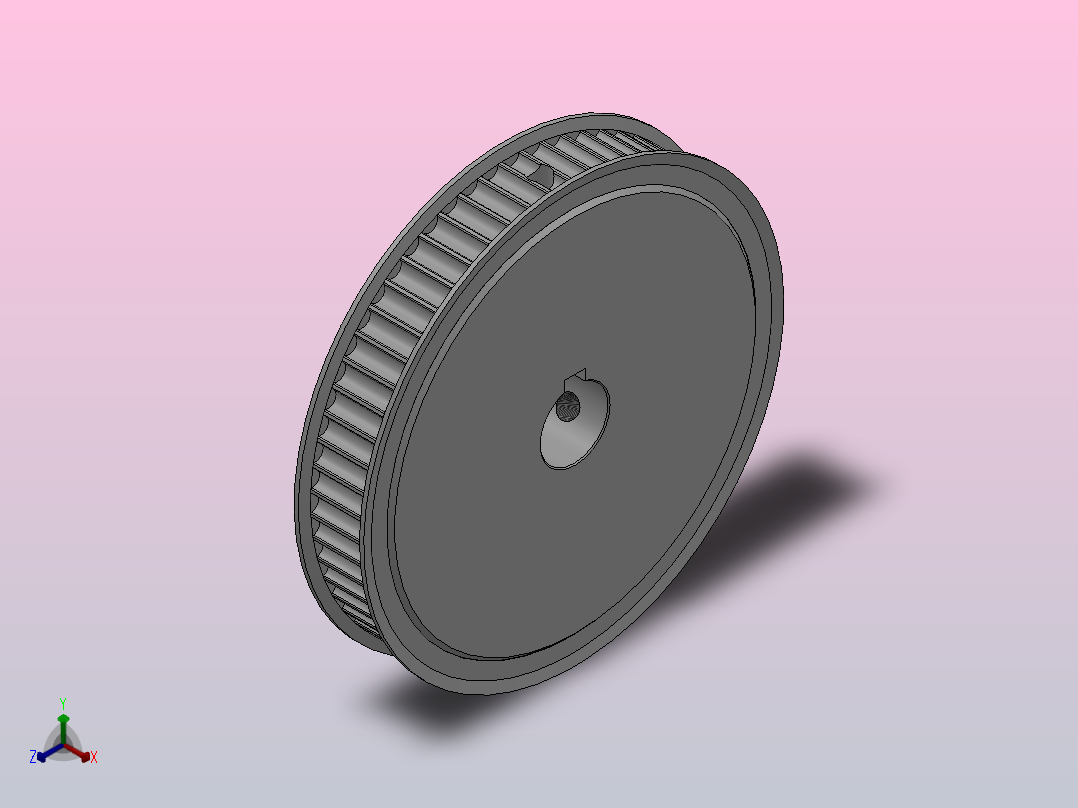 带顶丝键槽孔标准型圆弧形齿同步带轮5GT型_S5GTHK-60-12-dk16-A正等轴测图