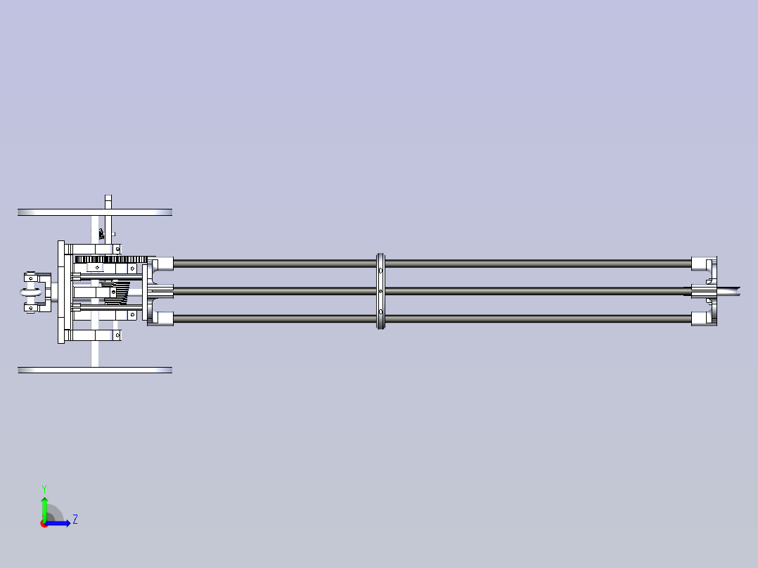 S型无碳小车3D图纸左视图