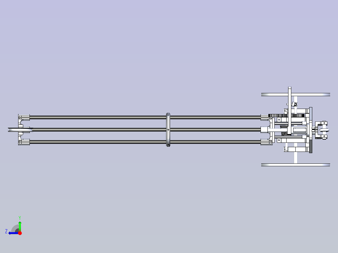 S型无碳小车3D图纸右视图