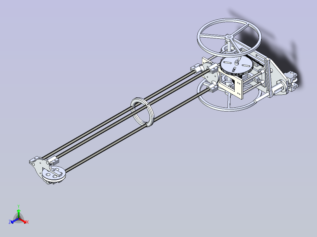 S型无碳小车3D图纸正等轴测图