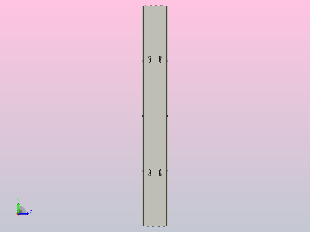 GZ-HL-4-C1四排滚珠护栏左视图