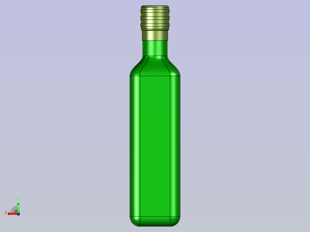 250ml油瓶后视图