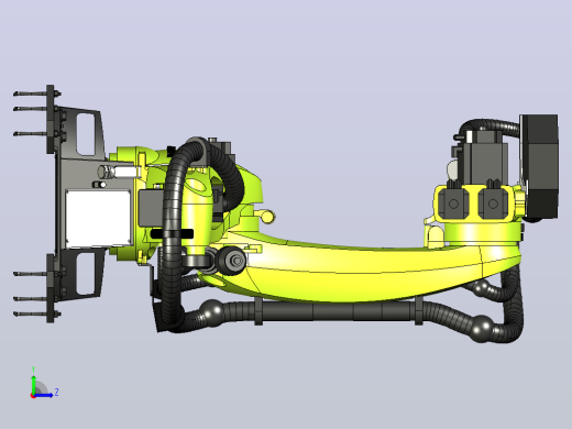 KUKA KR210-R2700机器人三维模型图纸左视缩略图