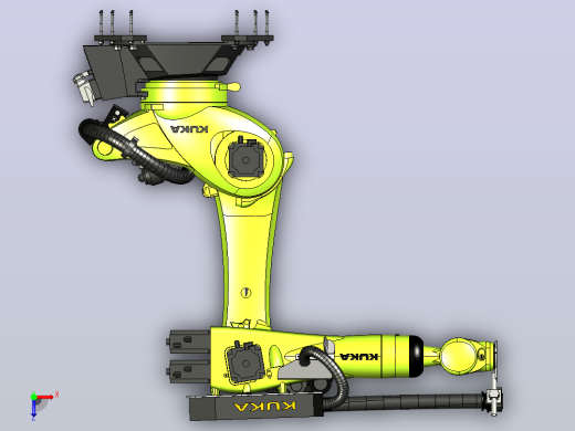 KUKA KR210-R2700机器人三维模型图纸俯视缩略图
