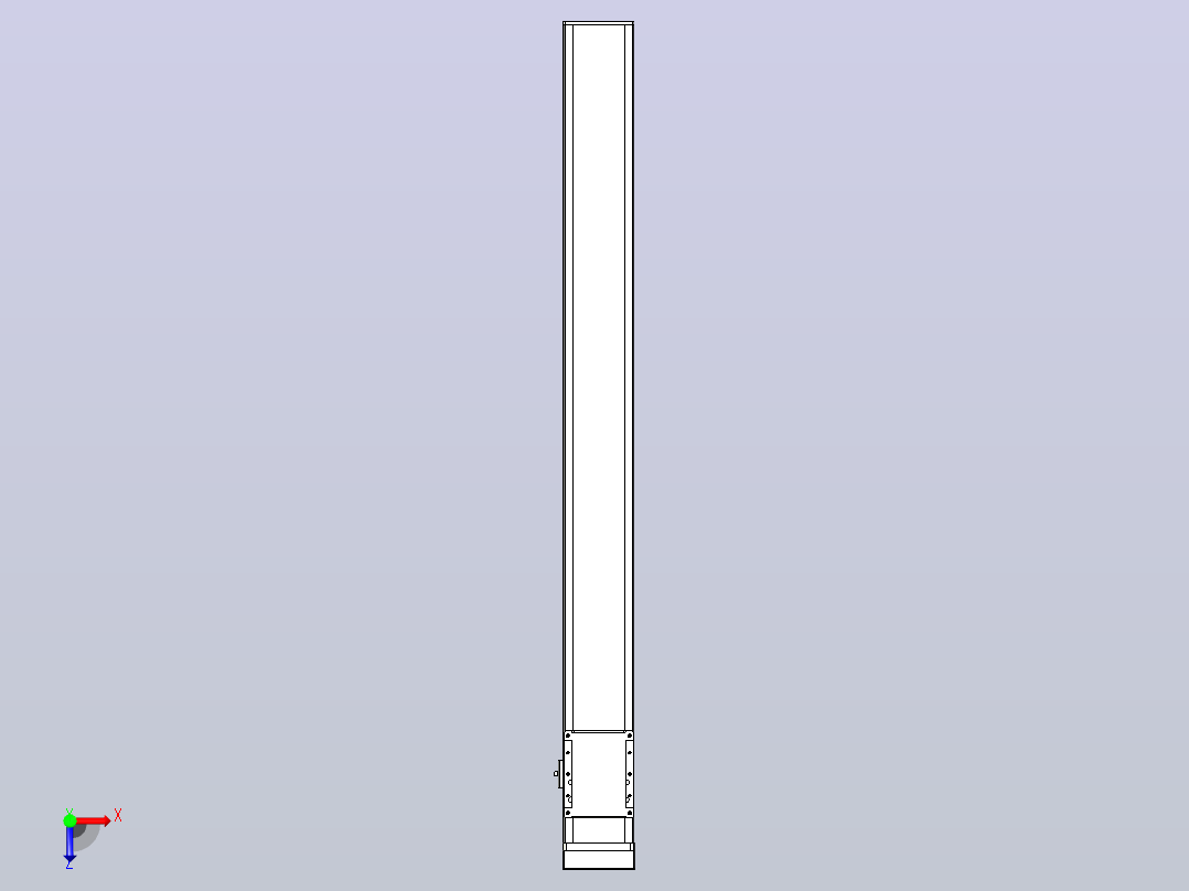 滚珠丝杠直线轴带导轨全封闭TPA-HCR-105D-1610C-L1000-MP-C-P40-N3俯视图