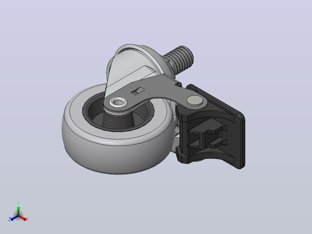 Wheel-4005826401GS-Swede-Wheel脚轮正等轴测图