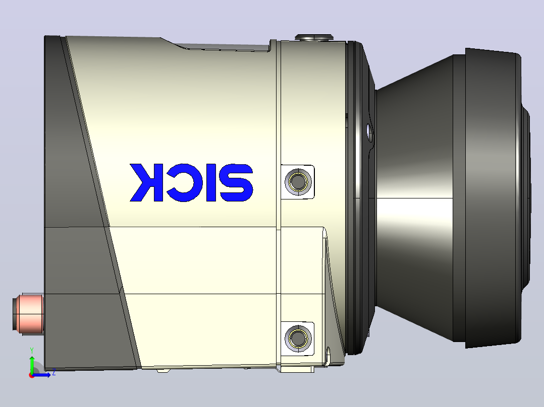 LMS1xx激光扫描仪左视图