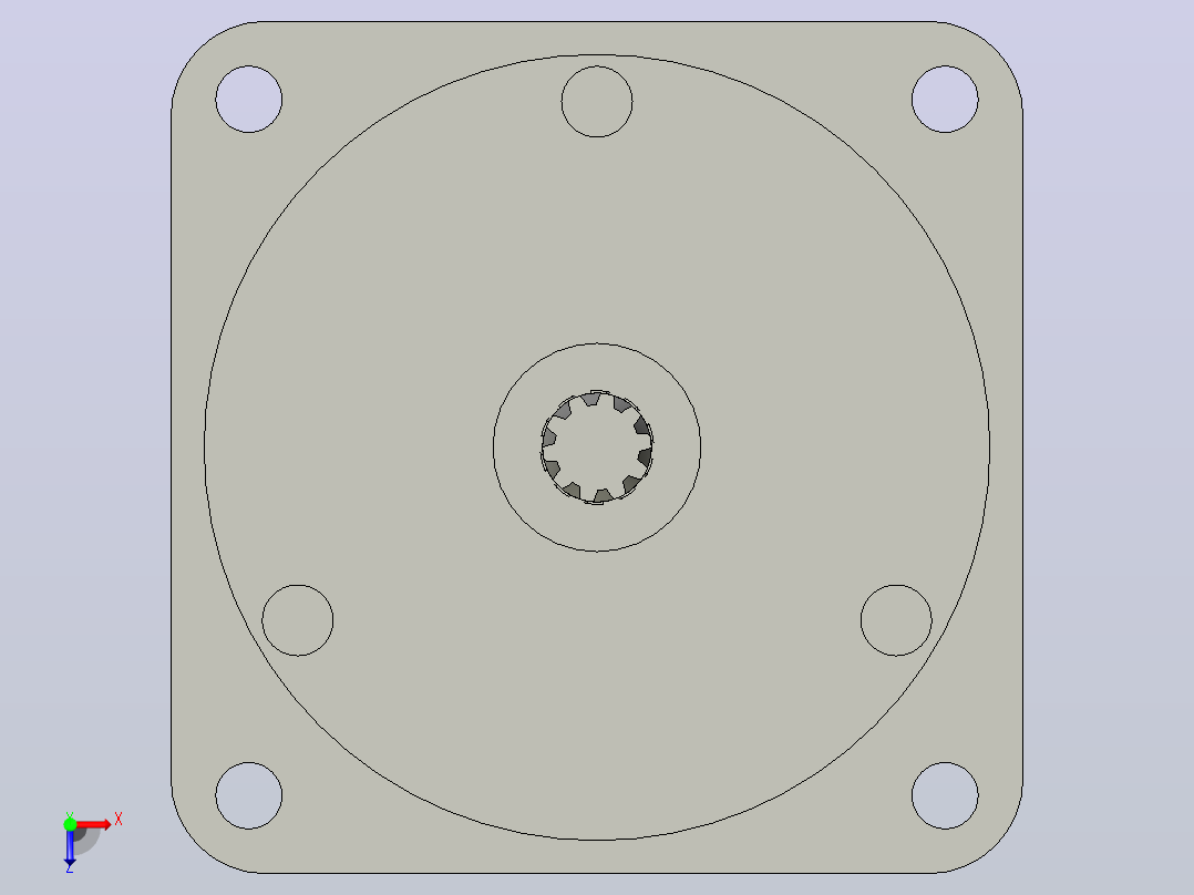 常规减速机5GU-3-180KB-STEP系列俯视图