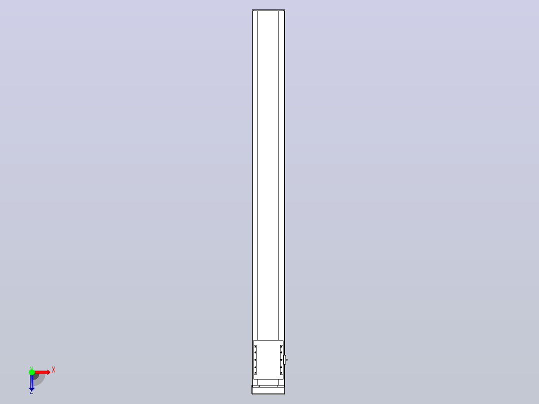 滚珠丝杠直线轴带导轨全封闭TPA-HCR-175D-2510C-L1750-MP-C-P75-N3俯视图