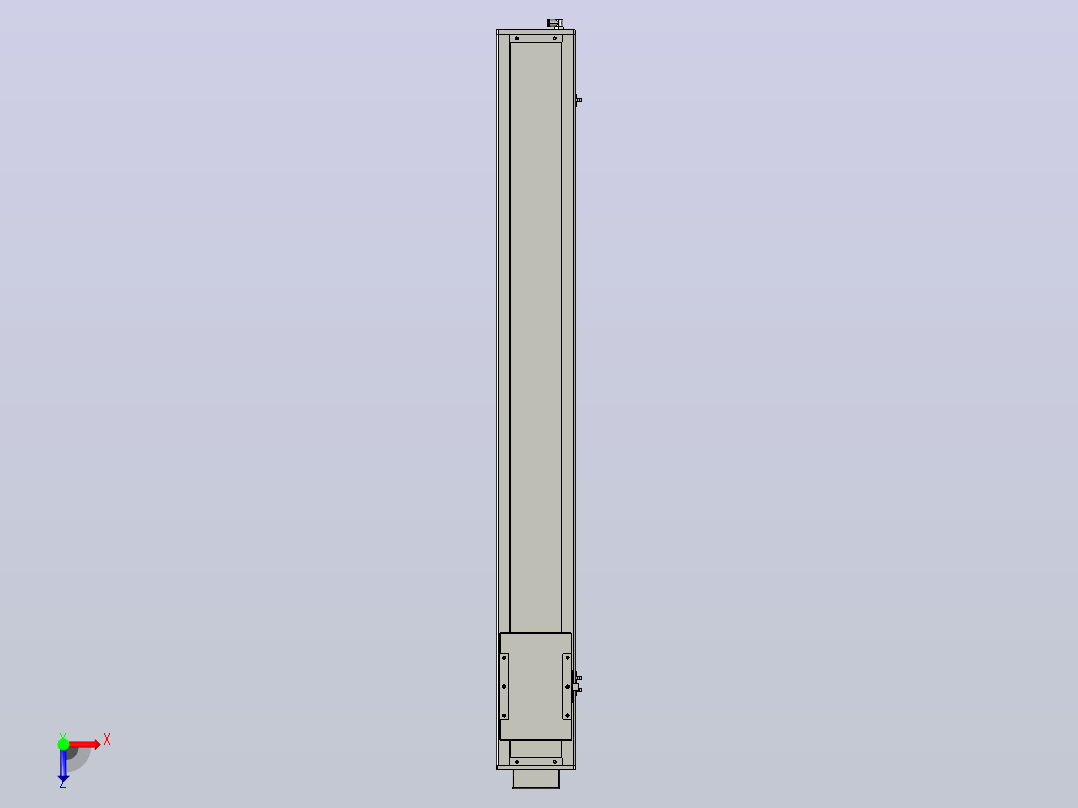 无尘螺杆滑台KCH17-BM（750W）KCH17-1250-BM-750W-C4俯视图