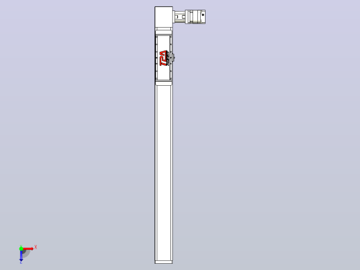 伺服电机集成皮带传动直线执行器TPA-OCB-120-224-L1050-DL-J90-N3俯视缩略图
