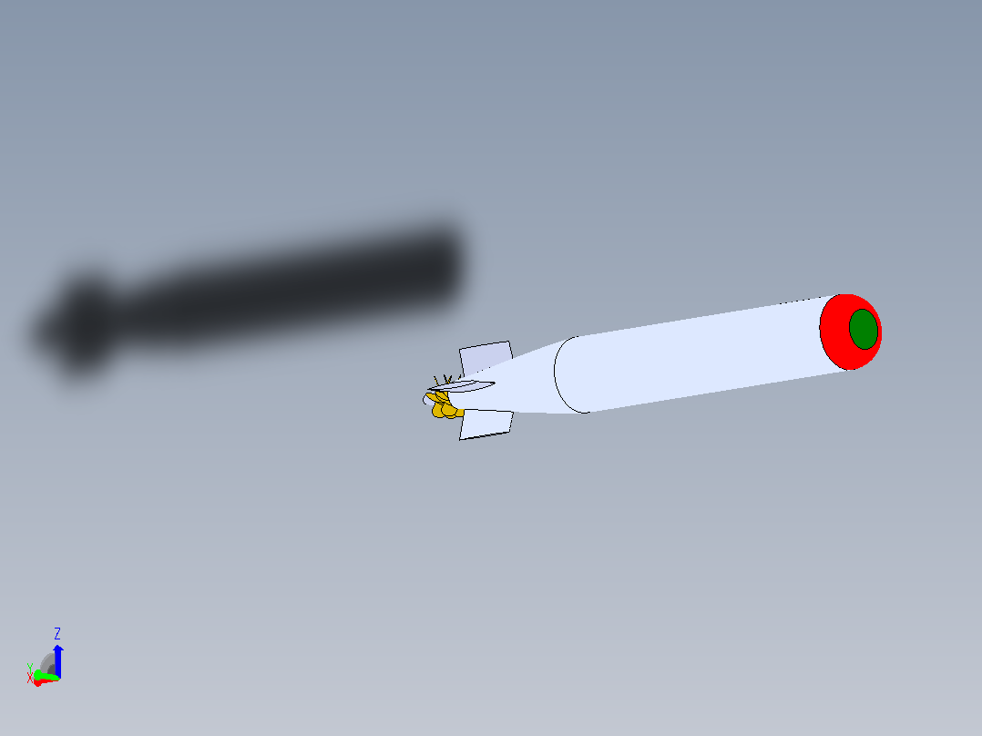 MK-46鱼雷模型设计主视图