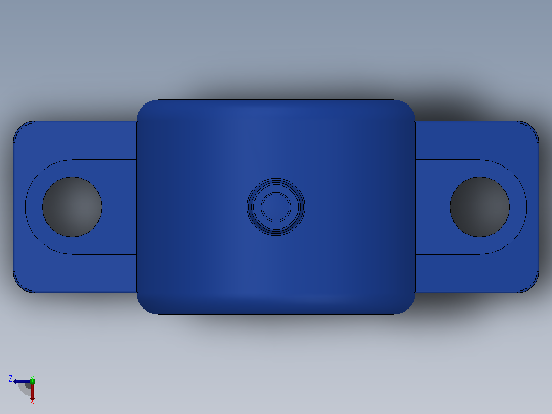 整体有衬正滑动轴承_HZ070俯视图