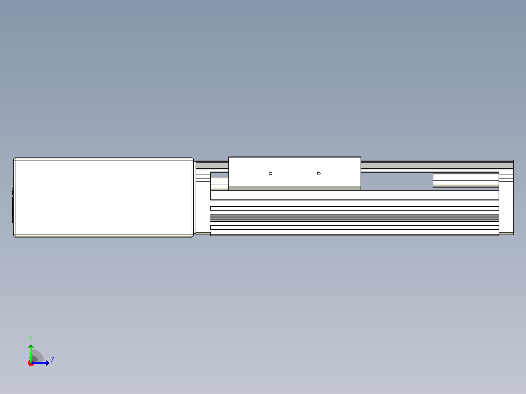 皮带直线轴半封闭可选导轨TPA-HNB-105D-90-L50-MR-C-P20-N3左视图