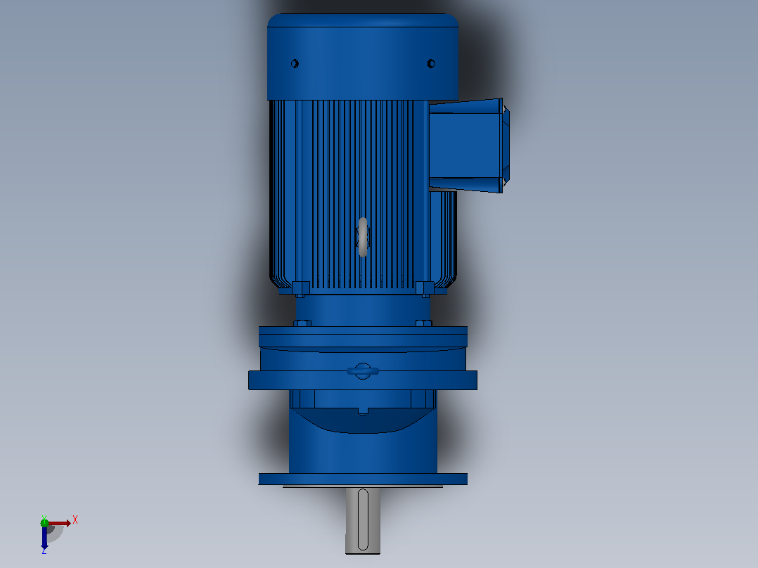 RXF97法兰轴伸式安装斜齿轮减速机RX97-Y7.5-4P-132M-M1-0°-Φ300俯视图