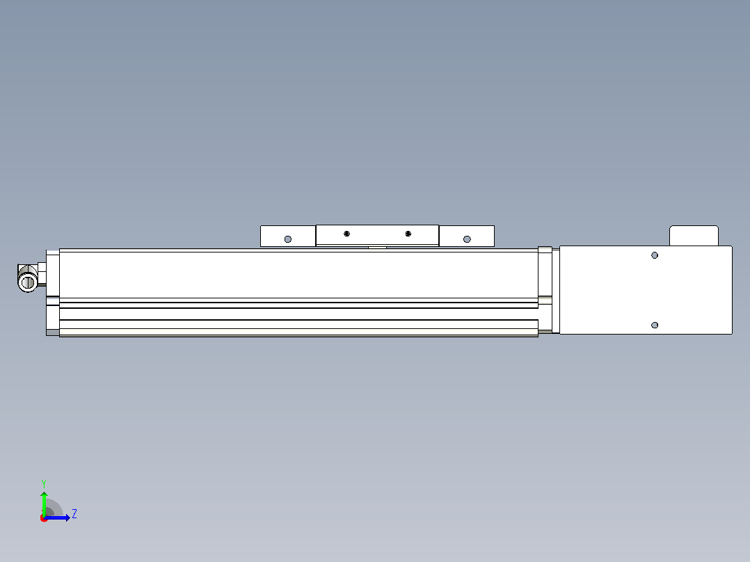 MCB14无尘皮带滑台[MCB14-L40-100-L-P20-C3]左视图