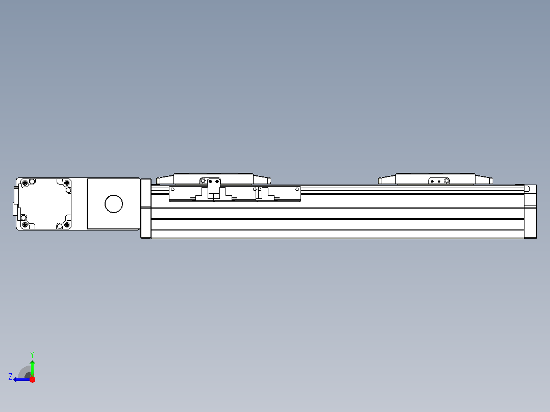 皮带直线轴双滑块型TPA-GCBS-80-P60-L50-QL-M20-N3右视图