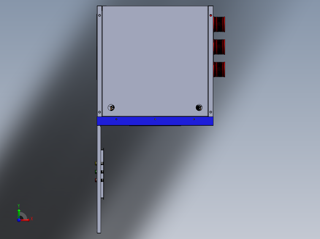 HXGN中压环网柜带完整特征可编辑前视图