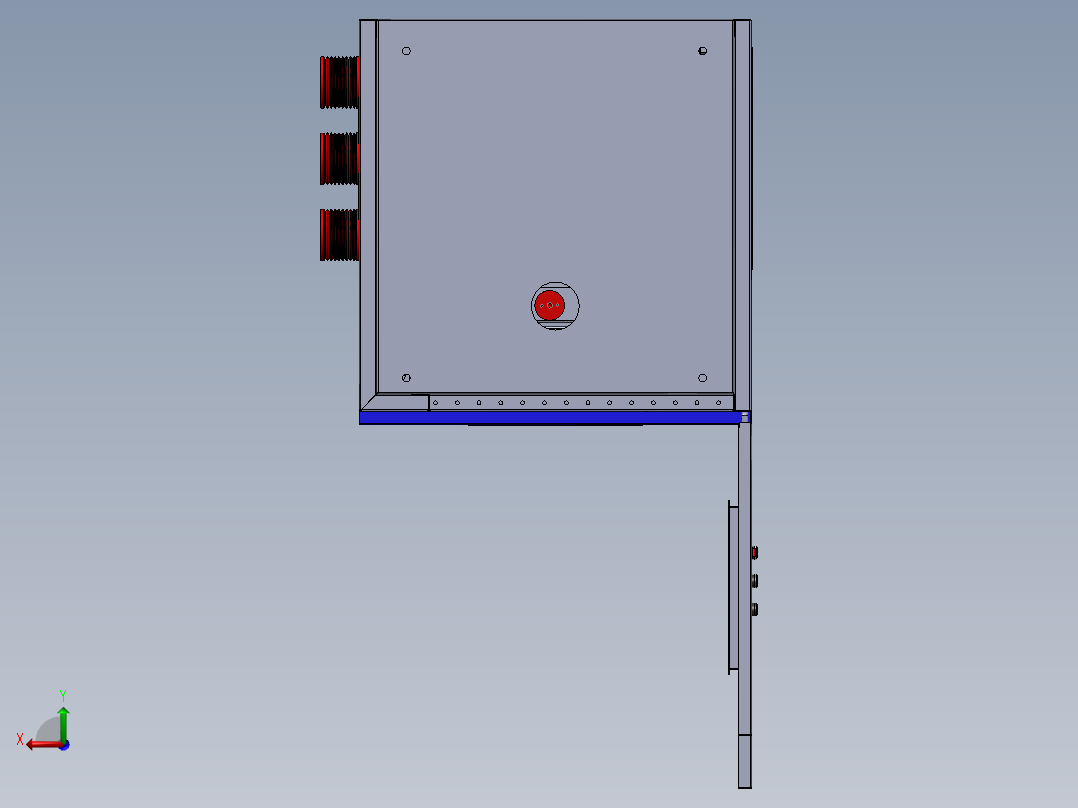 HXGN中压环网柜带完整特征可编辑后视图