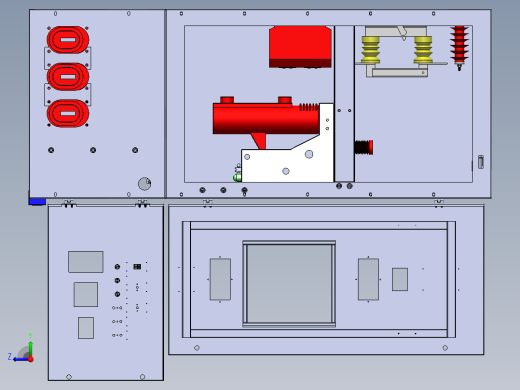 HXGN中压环网柜带完整特征可编辑右视缩略图