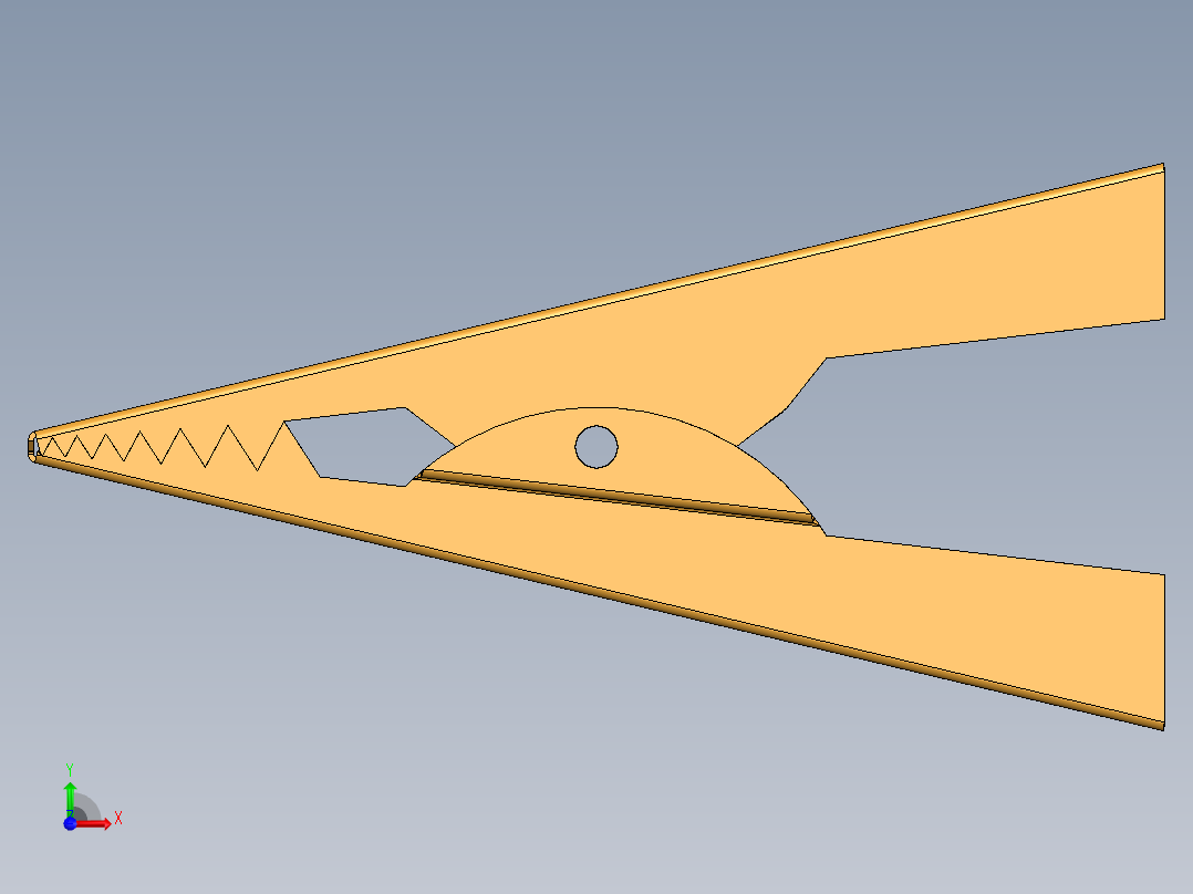 3 鳄鱼夹前视图
