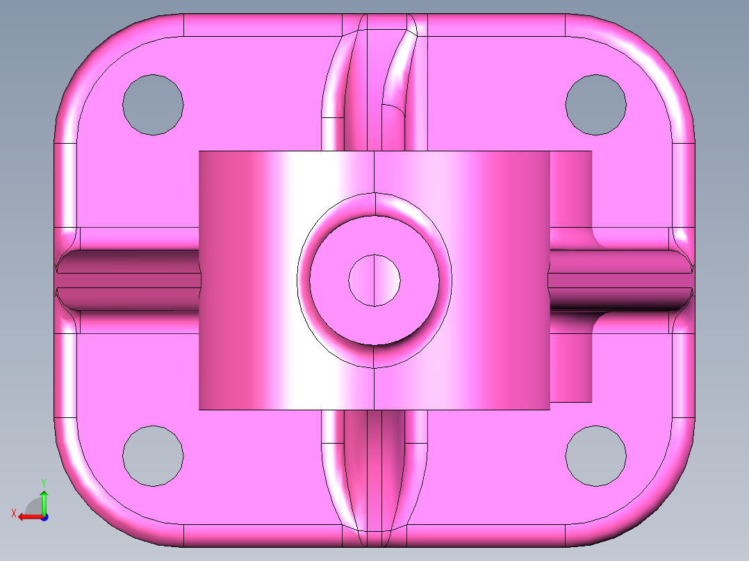 机械零件设计图后视图