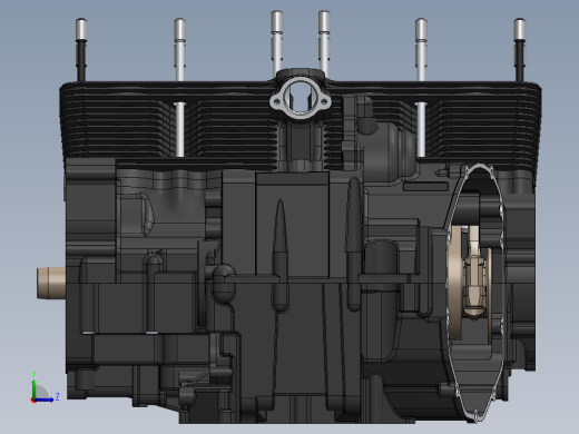 solidworks moteur 引擎左视缩略图