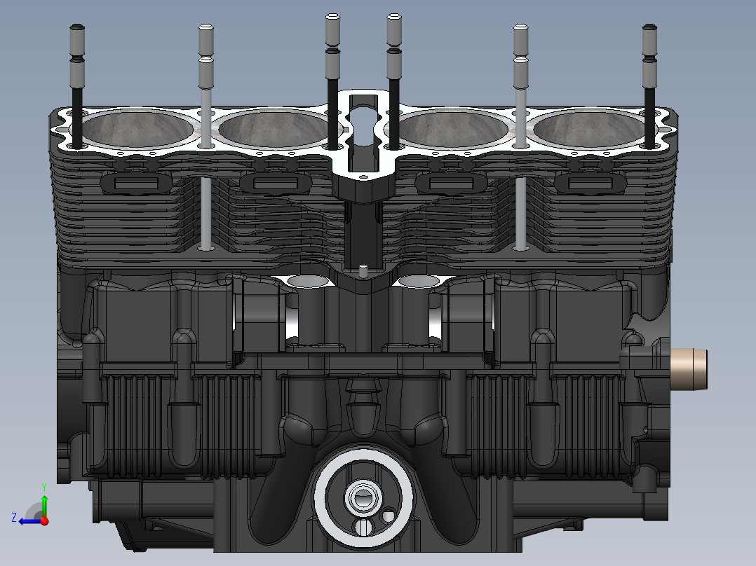 solidworks moteur 引擎右视图