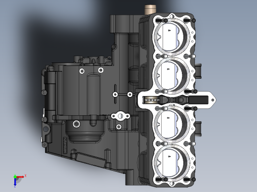 solidworks moteur 引擎俯视缩略图