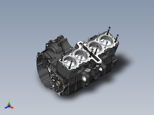 solidworks moteur 引擎正等轴测缩略图