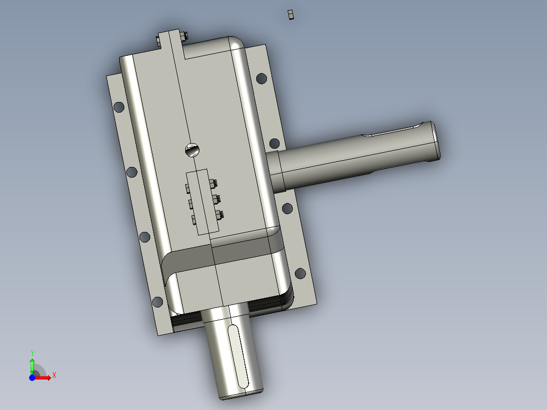 2_蜗轮蜗杆减速器前视图