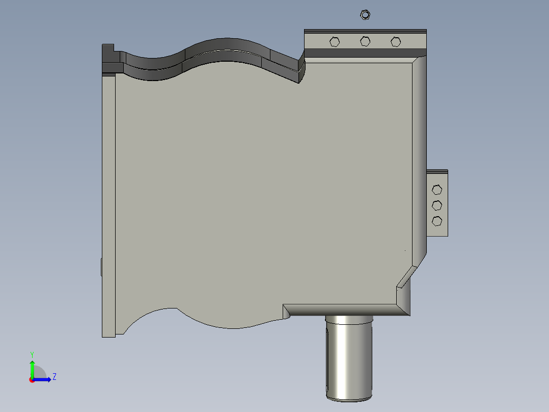 2_蜗轮蜗杆减速器左视图