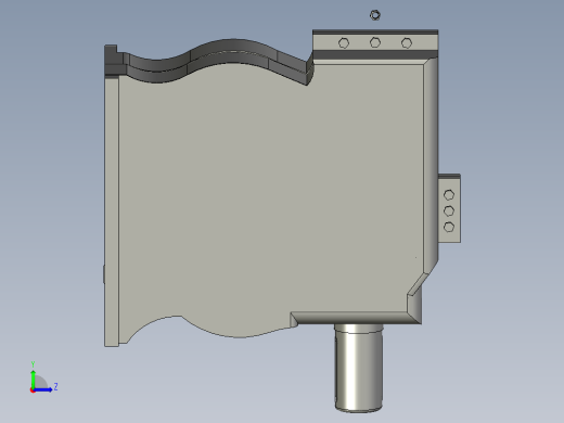 2_蜗轮蜗杆减速器左视缩略图