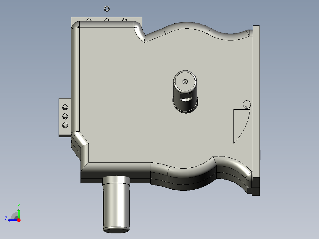 2_蜗轮蜗杆减速器右视图